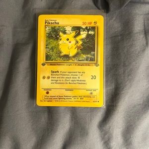 1st Edition Pikachu 60/64 - Jungle - Non-Holo WoTC Pokemon Card - Near Mint (NM)